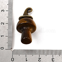 Natural Tiger Eye Mushroom Pendants&nbsp;G-D311-02AB-11