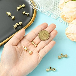 8Pcs 4 Styles Rack Plating Brass Pave Cubic Zirconia Pendants&nbsp;KK-CJ0003-67
