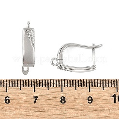 SHEGRACE Brass Micro Pave Cubic Zirconia Hoop Earring Findings&nbsp;XGRQ79460-935P
