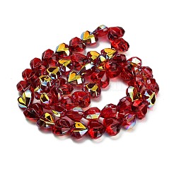 Electroplate Transparent Glass Beads Strands&nbsp;X-EGLA-B012-AB03