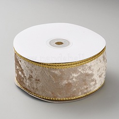 ポリエステルリボン  ガーメントアクセサリー  トウモロコシの穂の黄色  1-7/8インチ（48mm）&nbsp;OCOR-WH0082-346A