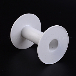 ワイヤーのためのプラスチック製の空のスプール  スレッドボビン  ホワイト  ボビン：24x76mm  バックプレーン：68x2mm&nbsp;C131Y