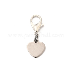 Heart 201 Stainless Steel Pendant Decorations&nbsp;HJEW-JM03571
