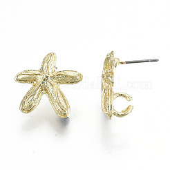 Rack Plating Alloy Stud Earring Findings&nbsp;PALLOY-N155-63-NR