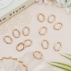 亜鉛合金スプリングゲートリング20個  オーバル  ゴールドカラー  27x20x4.5mm&nbsp;FIND-SP0004-30G