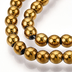 Non-magnetic Synthetic Hematite Beads Strands&nbsp;LS-G-S096-4mm-2