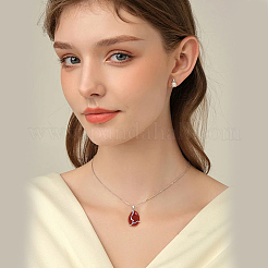 スターリングシルバーペンダントカボションセッティング1個925組  オープンバックセッティング  プラチナ  25x19x8mm  穴：5x3.5mm&nbsp;STER-ME0001-43