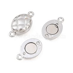 ループ付き304ステンレススチール製マグネット留め具  丸い穴  交差する楕円形  8x14.5x4.5mm  穴：1.2mm&nbsp;STAS-P452-04A-P