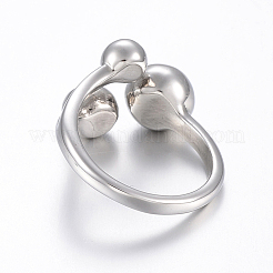 Tarnish Resistant 304 Stainless Steel Finger Rings&nbsp;RJEW-H125-12G-18mm