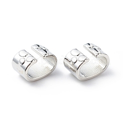 合金スライドチャーム  長方形  プラチナ  12x8mm  内径：5x10mm&nbsp;PALLOY-I036-P