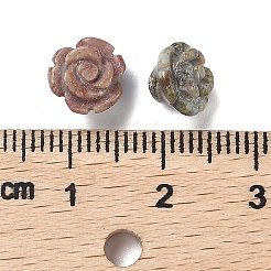 天然石インディアン瑪瑙ビーズ  ローズ  8x6~7mm  穴：1mm&nbsp;G-O156-A-09