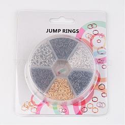 真鍮製オープン丸カン1箱  ラウンド  ミックスカラー  20ゲージ  5x0.8mm  内径：3.4mm  約135g/ボックス&nbsp;KK-JP0007-5mm