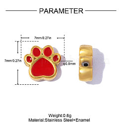 304 Stainless Steel with Enamel Beads&nbsp;SA-OY001-06G-01