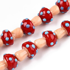Handmade Lampwork Beads Strands&nbsp;LAMP-N024-09J