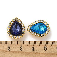 アクリルラインストーンカボション  abs樹脂  ティアドロップ  カラフル  19x15x6mm&nbsp;FIND-C054-02G