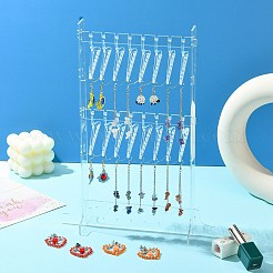 2層ハンガースタイルアクリルイヤリング収納ディスプレイラック  透明  299 * 223 * 70ミリメートル&nbsp;ST-CJ0034-03