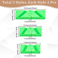 3個のABSドリルビットシャープナーツール  長方形  春の緑  74.5~109x30x17mm&nbsp;AJEW-WH0696-642