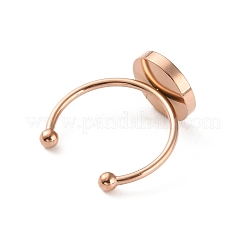 Stainless Steel Open Cuff Ring Findings&nbsp;FIND-WH0147-11A-KCG