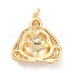 Eco-Friendly Brass Micro Pave Cubic Zirconia Pendants&nbsp;KK-K2685-12G