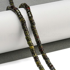 天然ドラゴンの血碧玉ビーズ連売り  ヒシビーズ  ディスク  4.5x2.5mm  穴：1mm  約140個/連  14.96インチ（38cm）&nbsp;G-E571-B01-01