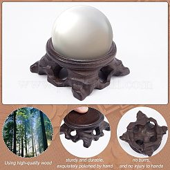 4Pcs 2 Colors Wood Crystal Ball Display Pedestal&nbsp;ODIS-GF0001-12