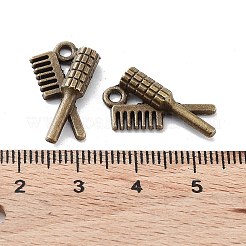 合金のチベット風チャーム  くし  カドミウムフリー＆ニッケルフリー＆鉛フリー  アンティークブロンズ  20x12x3mm  穴：1.8mm  約500個/500g&nbsp;TIBEP-T052-02AB-NR