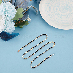 1Pc Alloy PU Leather Braided Waist Chains for Woman&nbsp;DIY-CL0001-09