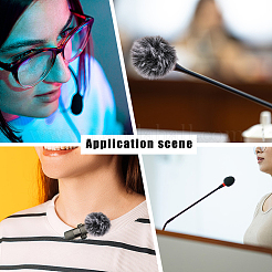 3Pcs Polyester Microphone Pompom Ball Cover&nbsp;AJEW-CN0004-89
