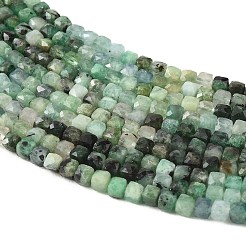 Gradient Color Natural Emerald Beads Strands&nbsp;G-K376-D04-4x4mm