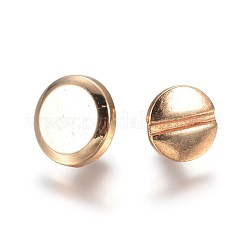 合金製ネジ式スタッズ  シカゴネジ  服飾材料  ライトゴールド  7.5x10mm  ノブ：4mm&nbsp;PALLOY-WH0033-01LG