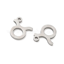 304ステンレススチール製の星座ペンダント  おうし座の魅力  10x9x1mm  穴：1.2mm&nbsp;STAS-H260-01P-04