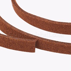 スエード調コード  フェイクレース  シエナ  4x1.5mm  約5.46ヤード（5m）/ロール&nbsp;X-LW-R003-4mm-1104