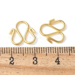 304ステンレススチールSフック留め具  18KGP本金メッキ  11x11.5x1mm  穴：3x4.5mm&nbsp;STAS-Z124-04B-G