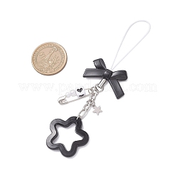 2Pcs Acrylic Flower Charms Mobile Straps&nbsp;HJEW-JM04450