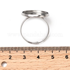304ステンレス鋼調整リング部品  ラウンドパッドリングのセッティング  ステンレス鋼色  トレイ：18mm  20mm  内径：19mm&nbsp;X-STAS-D374-01P-07