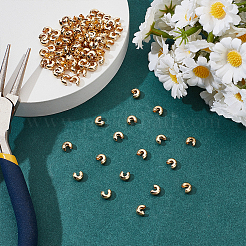 150Pcs Brass Crimp Beads&nbsp;KK-ME0003-52B