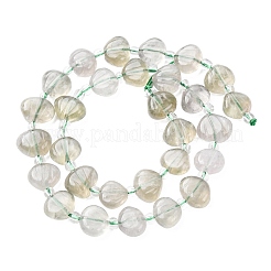 Natural Green Quartz Carved Beads Strands&nbsp;G-H339-A05-01