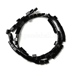 天然ブラックオニキス(染色&加熱)ビーズ連売り  2穴  長方形  5.5~6x5x2.5mm  穴：0.9mm  約69~70個/連  15.12~15.2インチ（38.4~38.6cm）&nbsp;G-F762-A16-01