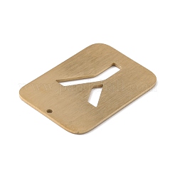 イオンプレーティング（IP）304ステンレスペンダント  アルファベットの長方形  中空  文字.y  32x22x1mm  穴：1.5mm&nbsp;STAS-K216-49Y-G
