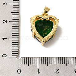 Golden Brass Micro Pave Cubic Zirconia Pendants&nbsp;KK-C072-37G