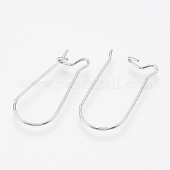 変色しにくい304ステンレススチールフープピアス  ステンレス鋼色  20ゲージ  33x13x0.8mm  ピン：0.8mm&nbsp;STAS-T031-02