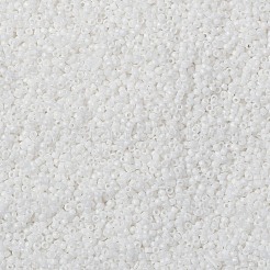 TOHOラウンドシードビーズ  日本製シードビーズ  （761)マット不透明ホワイト  15/0  1.5mm  穴：0.7mm  約3000個/10g&nbsp;X-SEED-TR15-0761