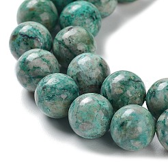 天然石クリソコラビーズ連売り  ラウンド  10mm  穴：1mm  約40個/連  15.75インチ（40cm）&nbsp;G-C093-A01-03