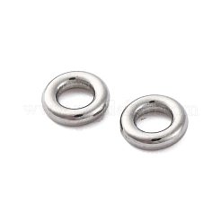 304ステンレススチールリンクリング  イレギュラーラウンドリング  変色しない  ステンレス鋼色  4x1mm  内径：1.9mm&nbsp;STAS-H235-10A-P