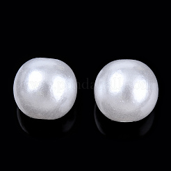 パール調アクリルビーズ  ラウンド  ホワイト  8mm  穴：1.6mm  約1985個/500g&nbsp;OACR-ZX005-35A