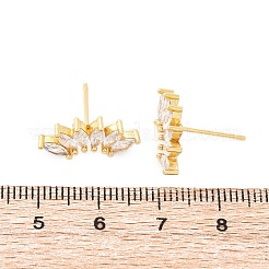 Horse Eye Sparkling Cubic Zirconia Stud Earrings for Her&nbsp;ZIRC-C025-25G