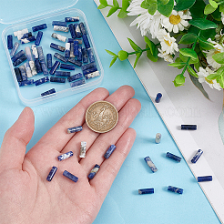 2連売り天然ソーダライトビーズ連売り  コラム  12x4mm  穴：1.2mm  約32個/連  15.55''（39.5センチメートル）&nbsp;G-OC0004-74