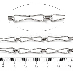 Rack Plating Brass Hour-glass Shaped Link Chains&nbsp;CHC-G023-01P