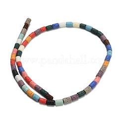 合成溶岩岩ビーズ連売り  染め  コラム  ミックスカラー  6.5~7x4~4.5mm  穴：0.8mm  約58個/連  14.76~14.96''（37.5~38センチメートル）&nbsp;G-A317-F01-01
