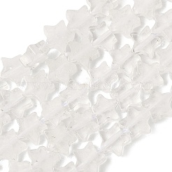 天然石クオーツクリスタルビーズ連売り  水晶  スター  6x6x2mm  穴：0.7mm  約72個/連  14.96''（38センチメートル）&nbsp;G-F817-A16-01